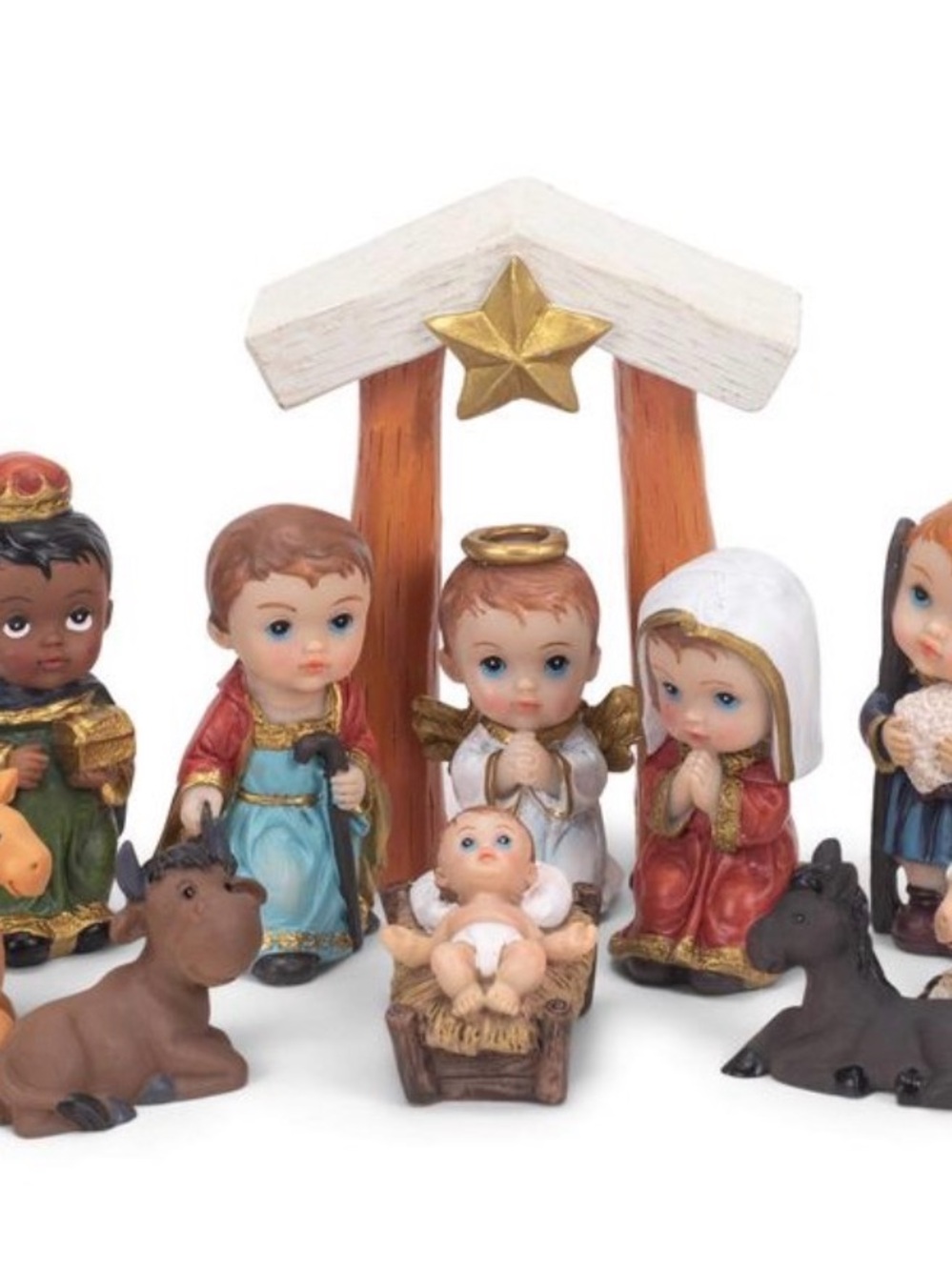 Kurt S Adler Children's Nativity Figurine Set - Multi Color 13 pc - NWT